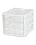 Sterilite 3 Drawer Clear Organizer