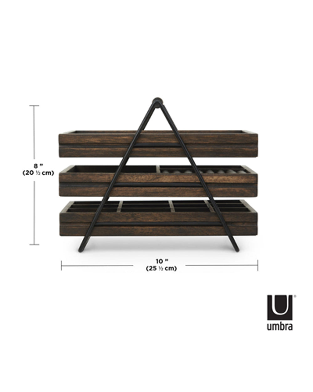 Umbra Terrace Jewelry Tray Black Walnut