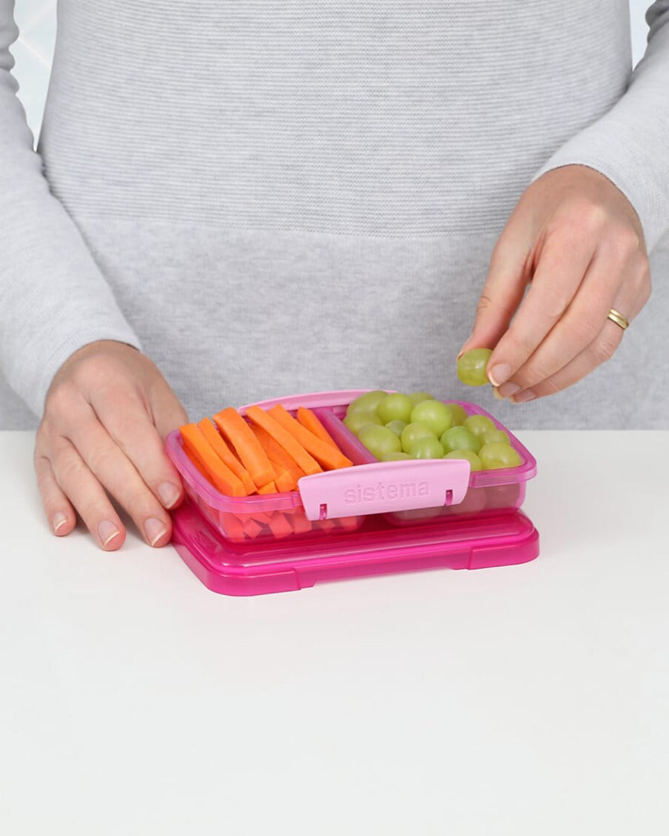 Sistema Small Split Lunch 350ml Pink