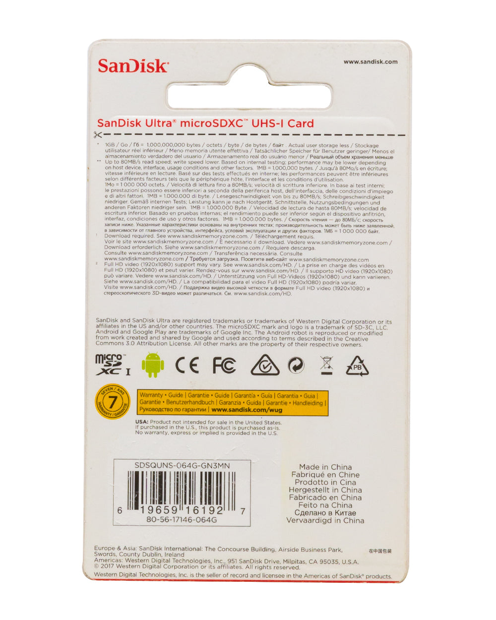 Sandisk Ultra Micro SDXC 64G