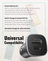 UGREEN Dual USB-C + USB-A QC 24W Aluminum Case Fast Car Charger Black