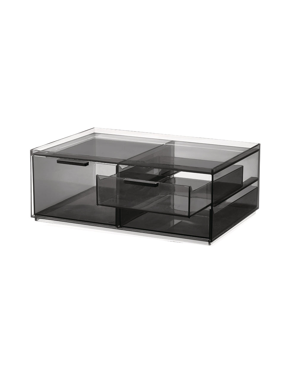 Sarrah Tanno RPET 3 Drawer Cosmetic Organizer Matte Black