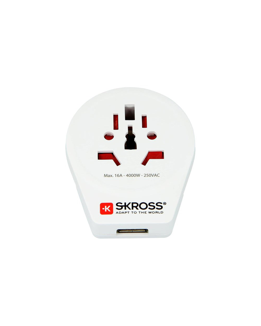 SKROSS Country Adapter World to Europe USB White