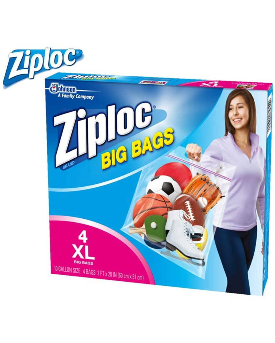 Ziploc 4 Pack Extra Large Heavy Duty Big Bag
