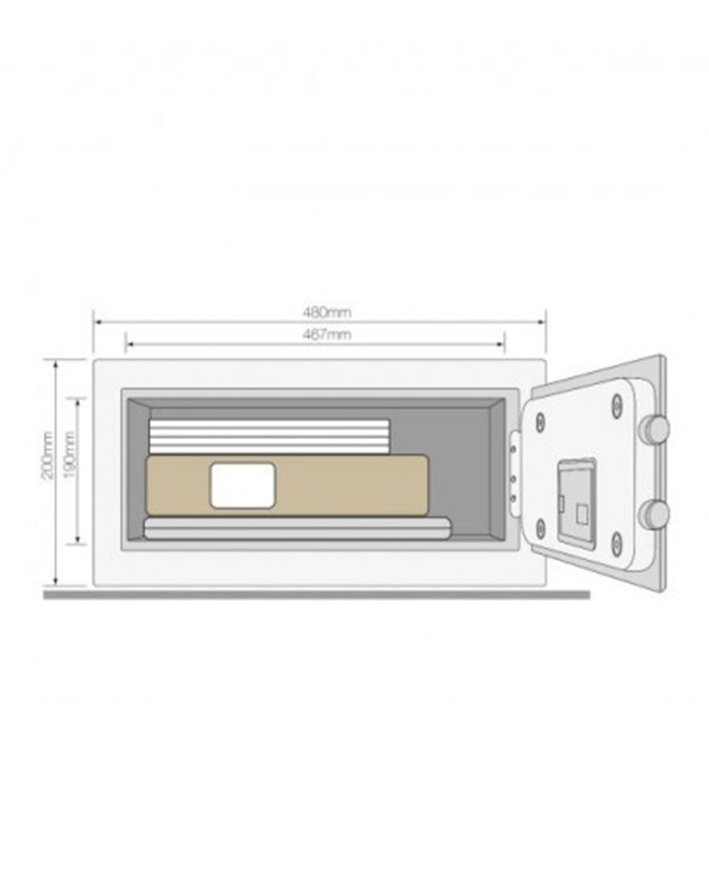 Yale Maximum Security Motorised Laptop Safe Grey