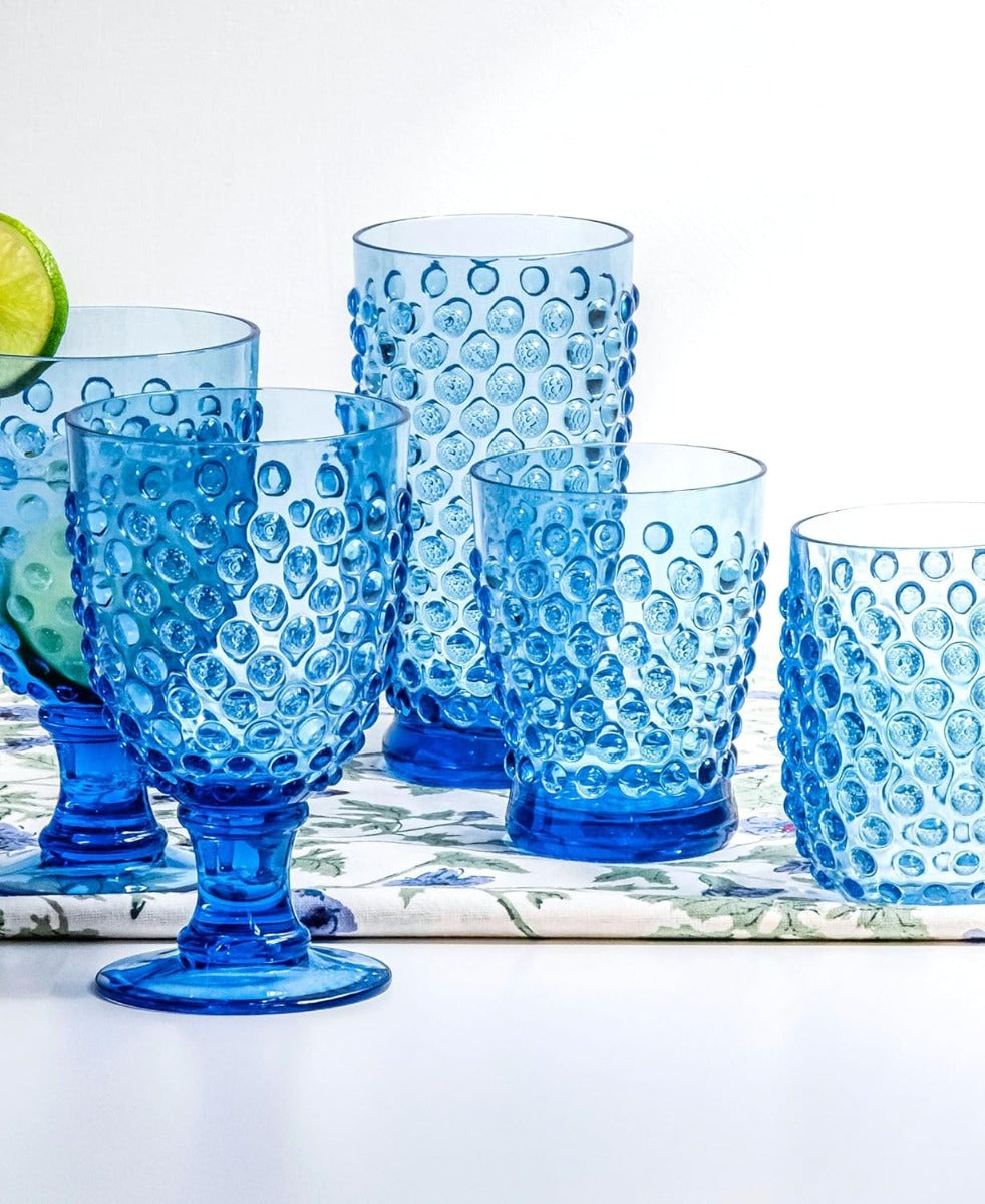 Tarhong 15oz Hobnail Stemless Cobalt Blue