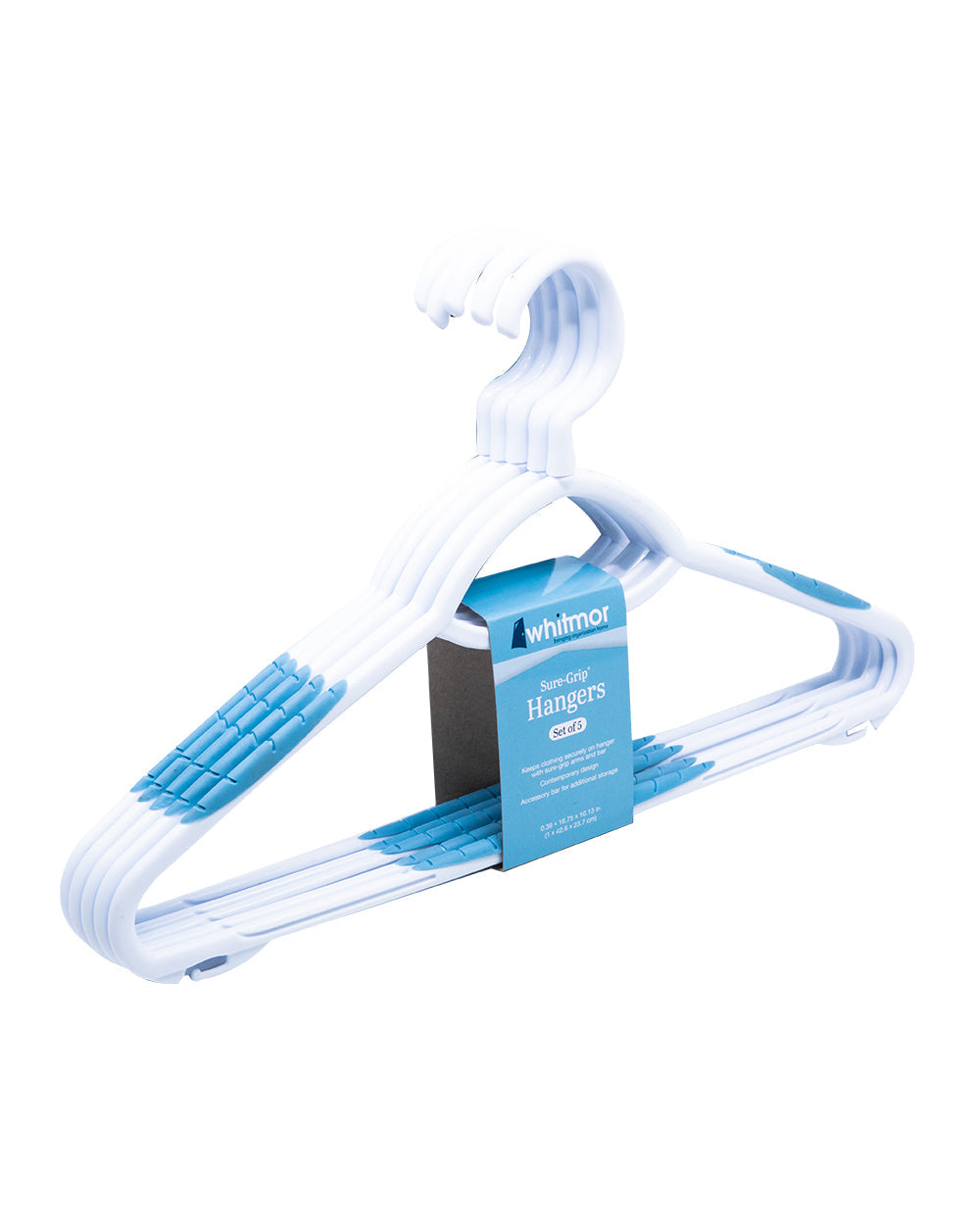 Whitmor Sure-Grip Hangers Set of 5