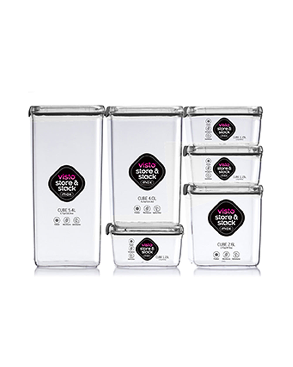 Visto Max 1.15 Liter Cube Storage Container with Clear Base & Lid