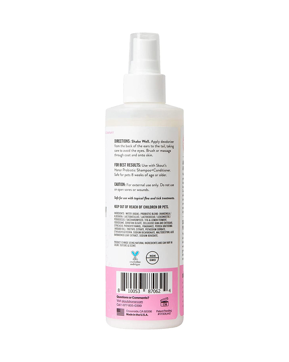 Skouts Honor 30ML Probiotic Daily Use Deodorizer Happy Puppy Grooming