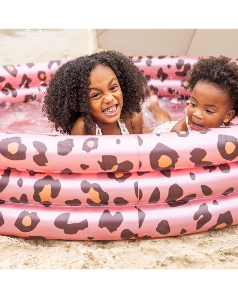 Swim Essentials Rose Gold Leopard Printed Children's Pool 150cm 3 Rings