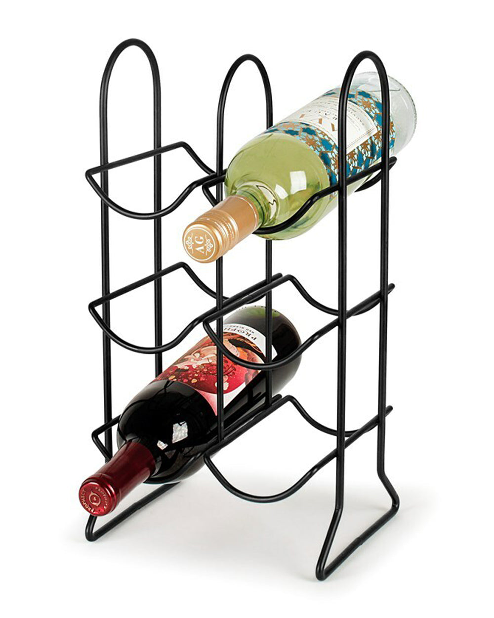 Spectrum Townhouse 6 Bottle Wine Rack Black