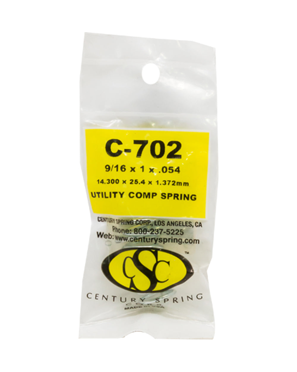 Utility Comprssn Spring 14.3 x 25.4 x 1.3 mm Pack of 2