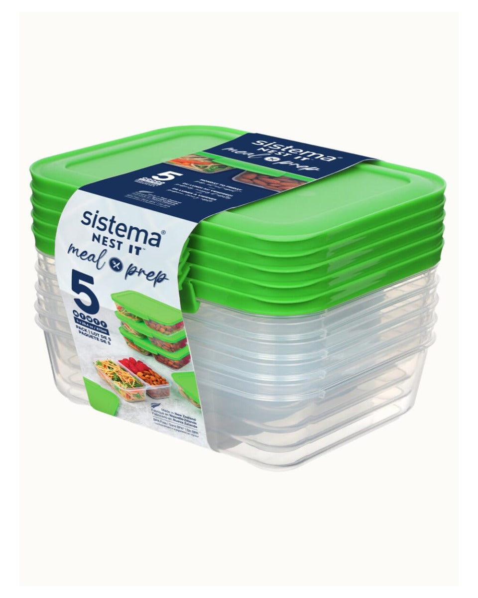 Sistema 870ML Meal Prep Nest IT Set of 5