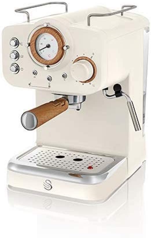 Swan Pump Espresso Coffee Machine Cotton White
