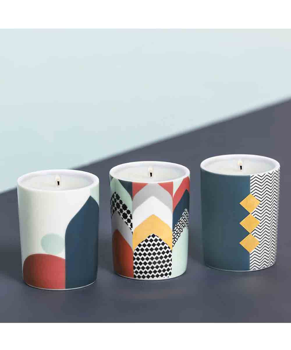 Silsal x Sabr Layalee Chevron Blooming Oud Candle 60g