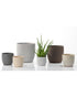 SK Basel Stone Flower Pot 19cm Vanilla