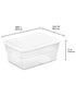 Sterilite Plastic Storage Lid Box - 16 Quart