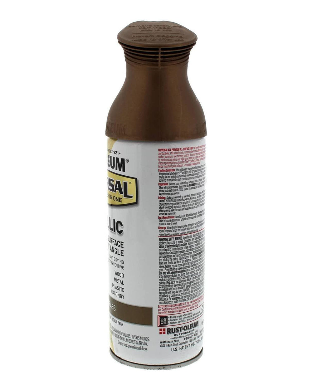 RustOleum Universal All Surface Spray Paint 11Oz Metallic Antique Brass