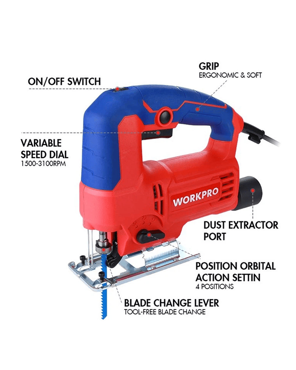 Workpro 710W Profession Jig Saw