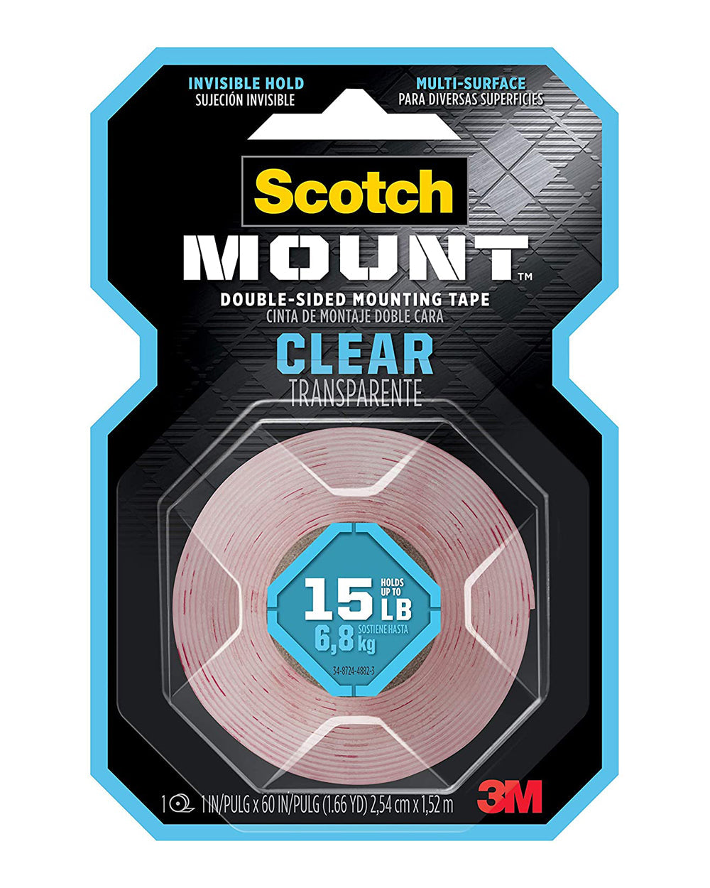 Scotch Mount Clear Double Sided Mounting Tape