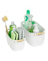 Wenko Organizer with Wooden Handle Small White