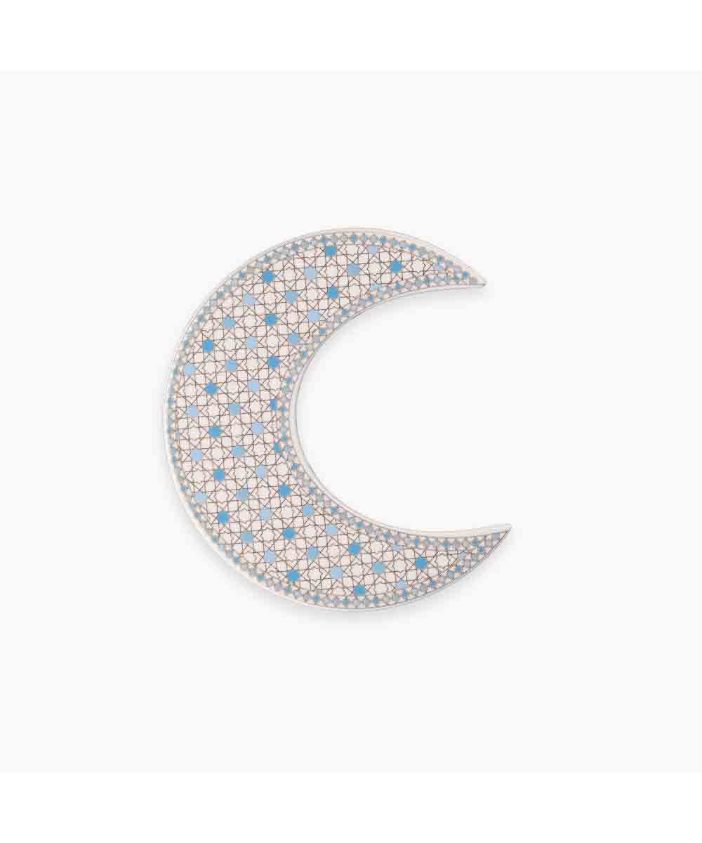 Rosa Arabesque Crescent Serving Dish with Lid