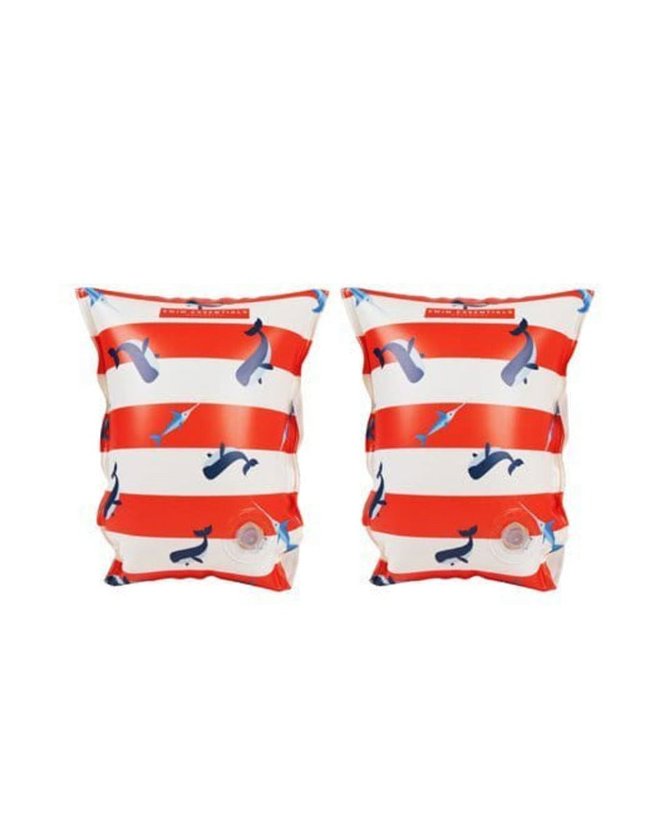 Swim Essentials Red-White Whale Inflatable Swimming Armbands 0-2 years