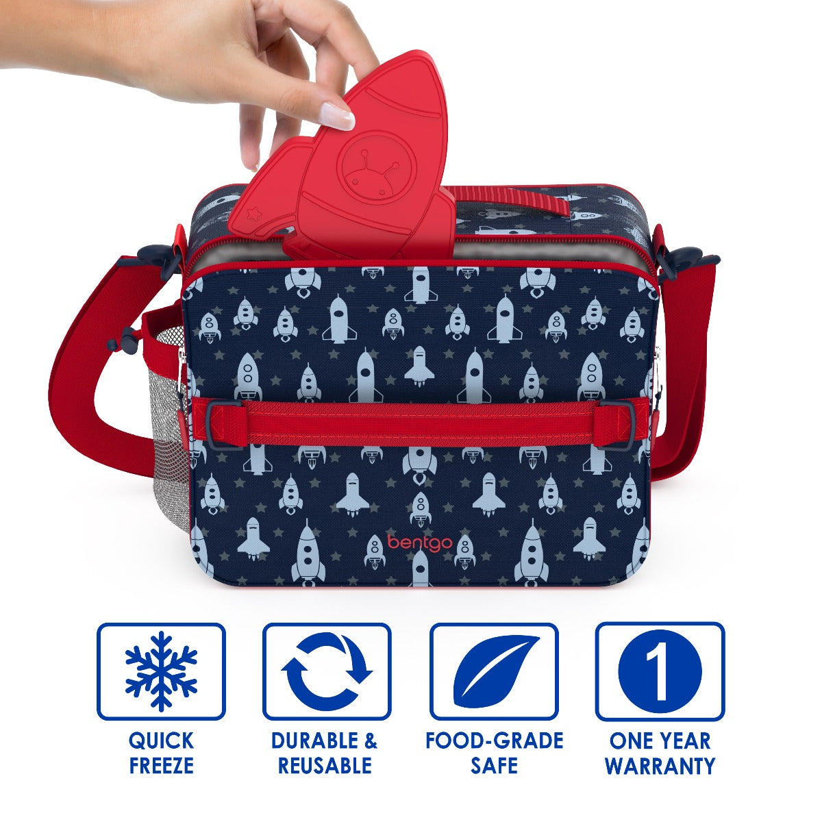Bentgo Buddies Reusable Ice Pack 4 Pack Rocket