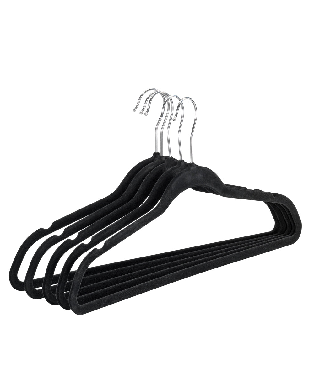 Wenko Flocking Hangers Pack of 5 Black