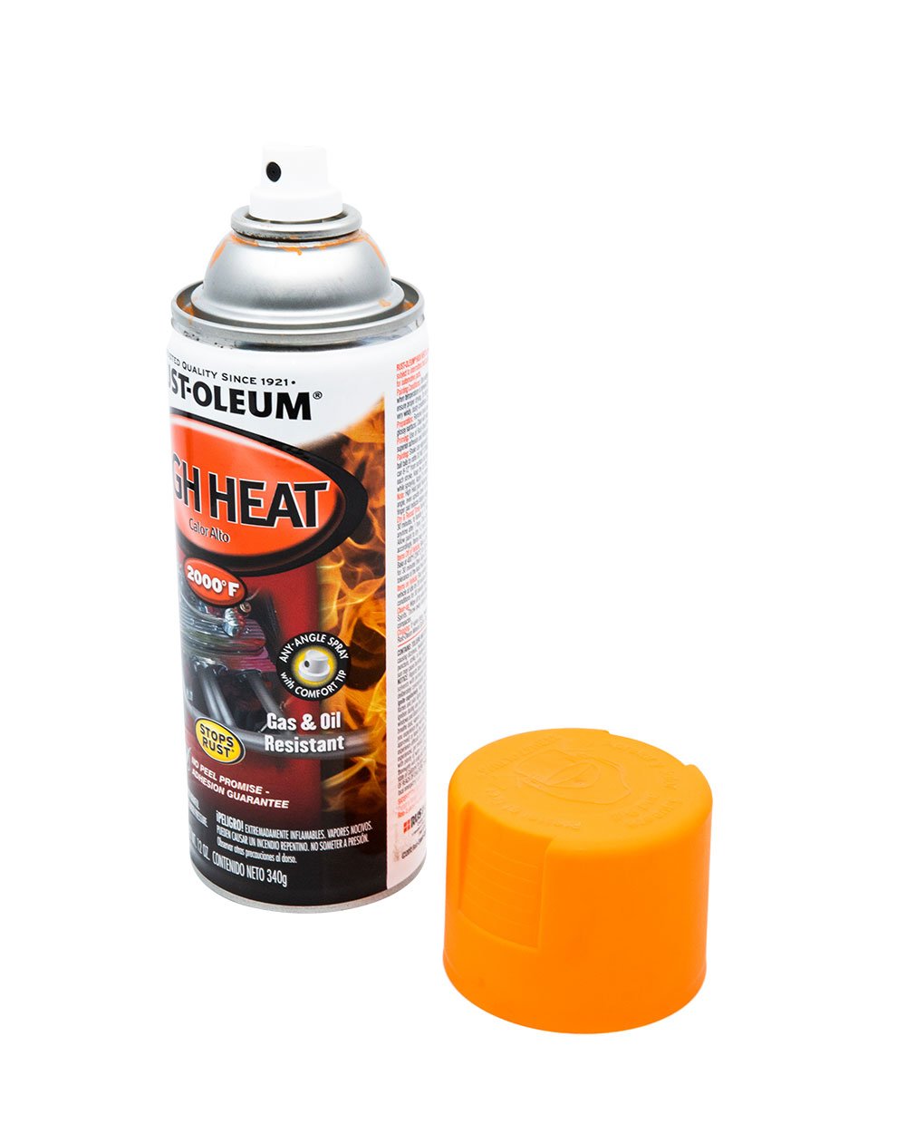 RustOleum Auto High Heat Flat Orange 12Oz
