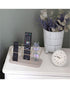Stackers 6 Section Remote Control Holder Taupe & Gold