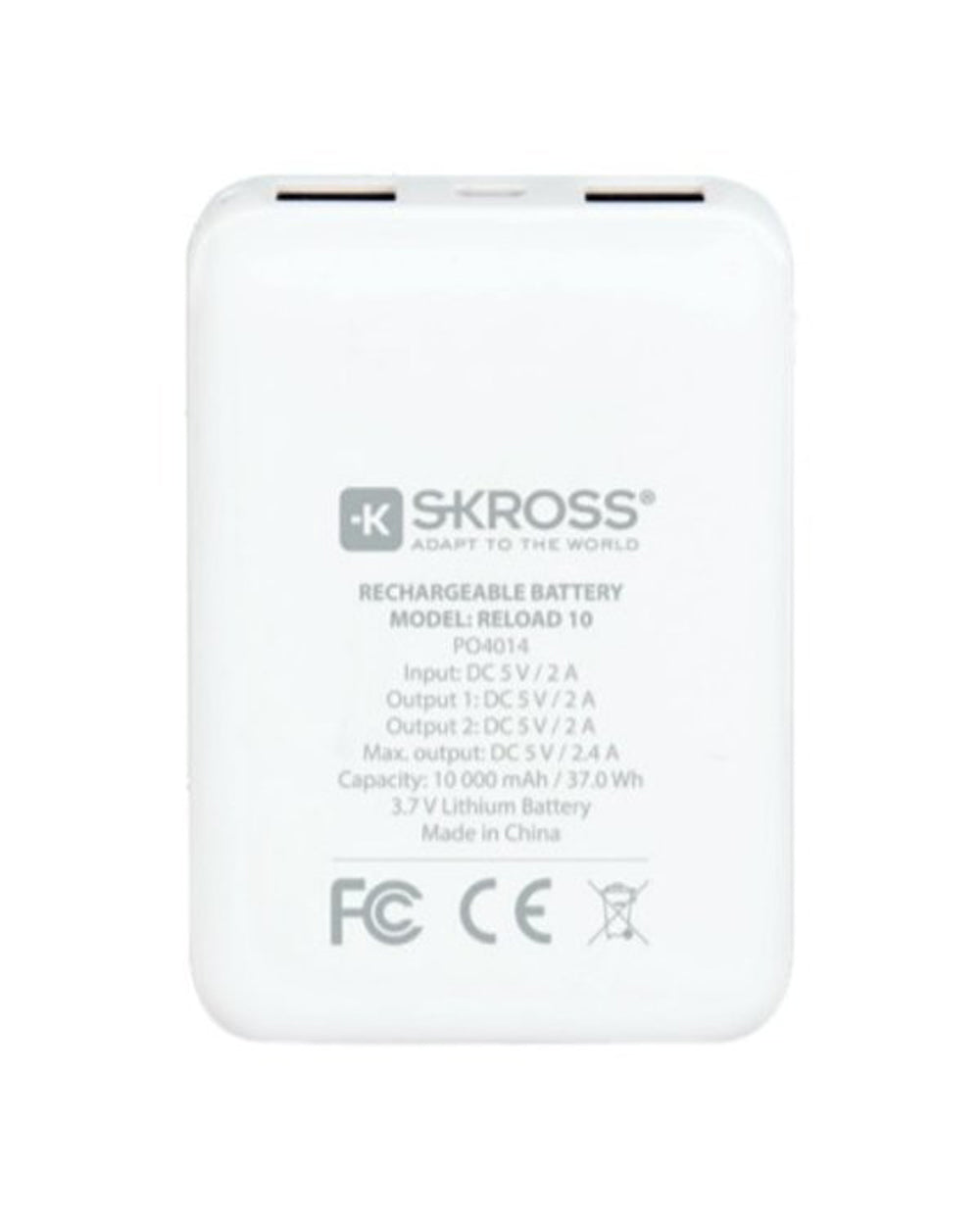 SKROSS Reload 10 Power Bank Compact & Sleek 10000mAh Pack of 2
