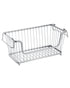 Interdesign York Lyra 12 inch Open Basket Silver Set of 2
