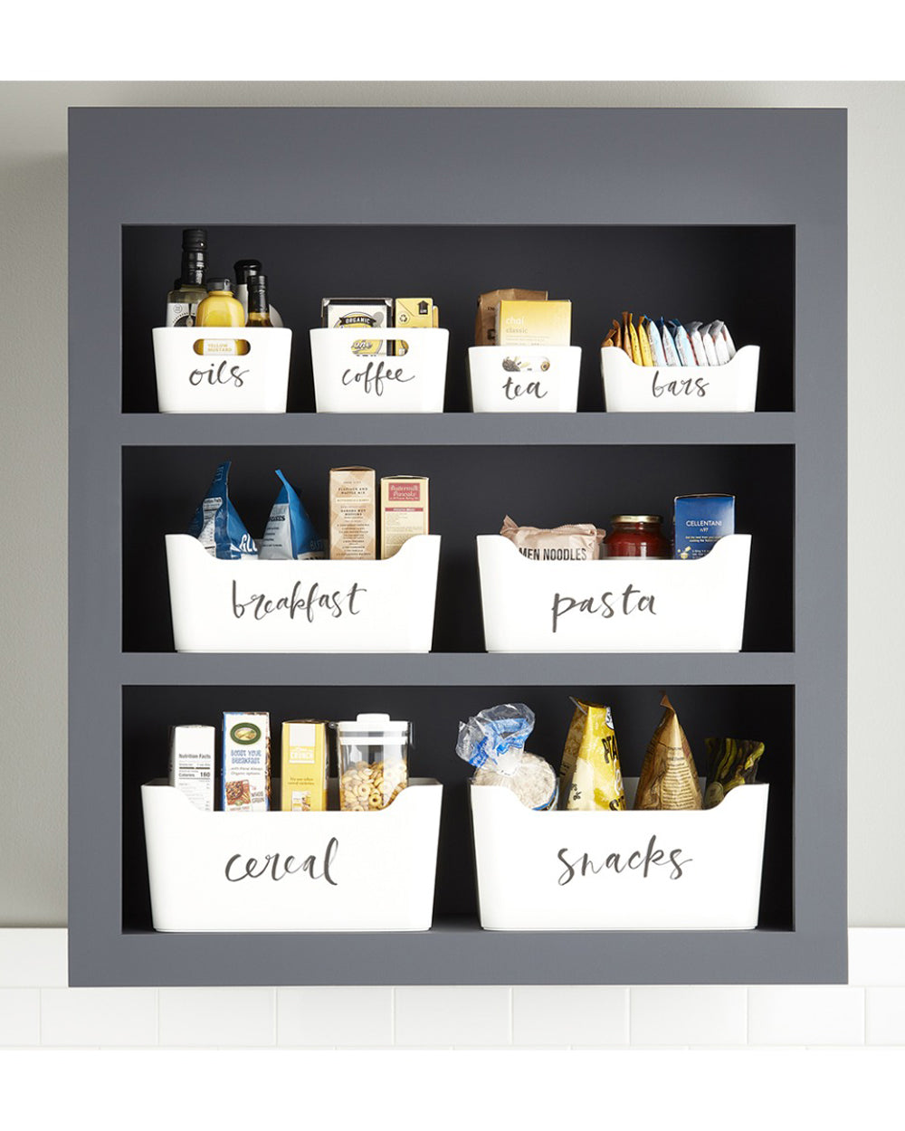 Keyway Small Storage Box White Set of 3