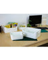 Keyway Small Storage Box White Set of 3