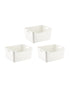 Keyway Small Storage Box White Set of 3