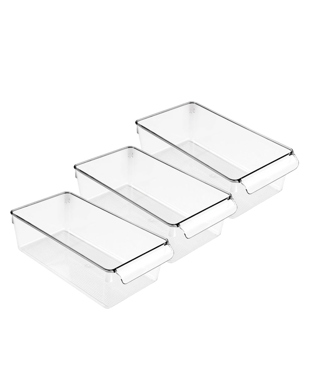 Interdesign Linus Pullz Clear 11.6 x 6 x 3.5 inch Set of 3 Pieces