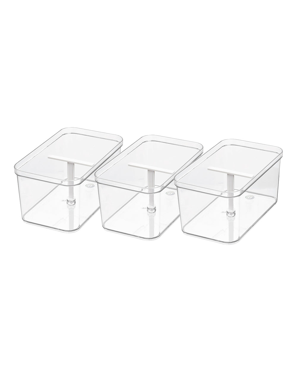 Interdesign Crisp Deep Drawer Bin with T-Handle Set of 3 Pieces