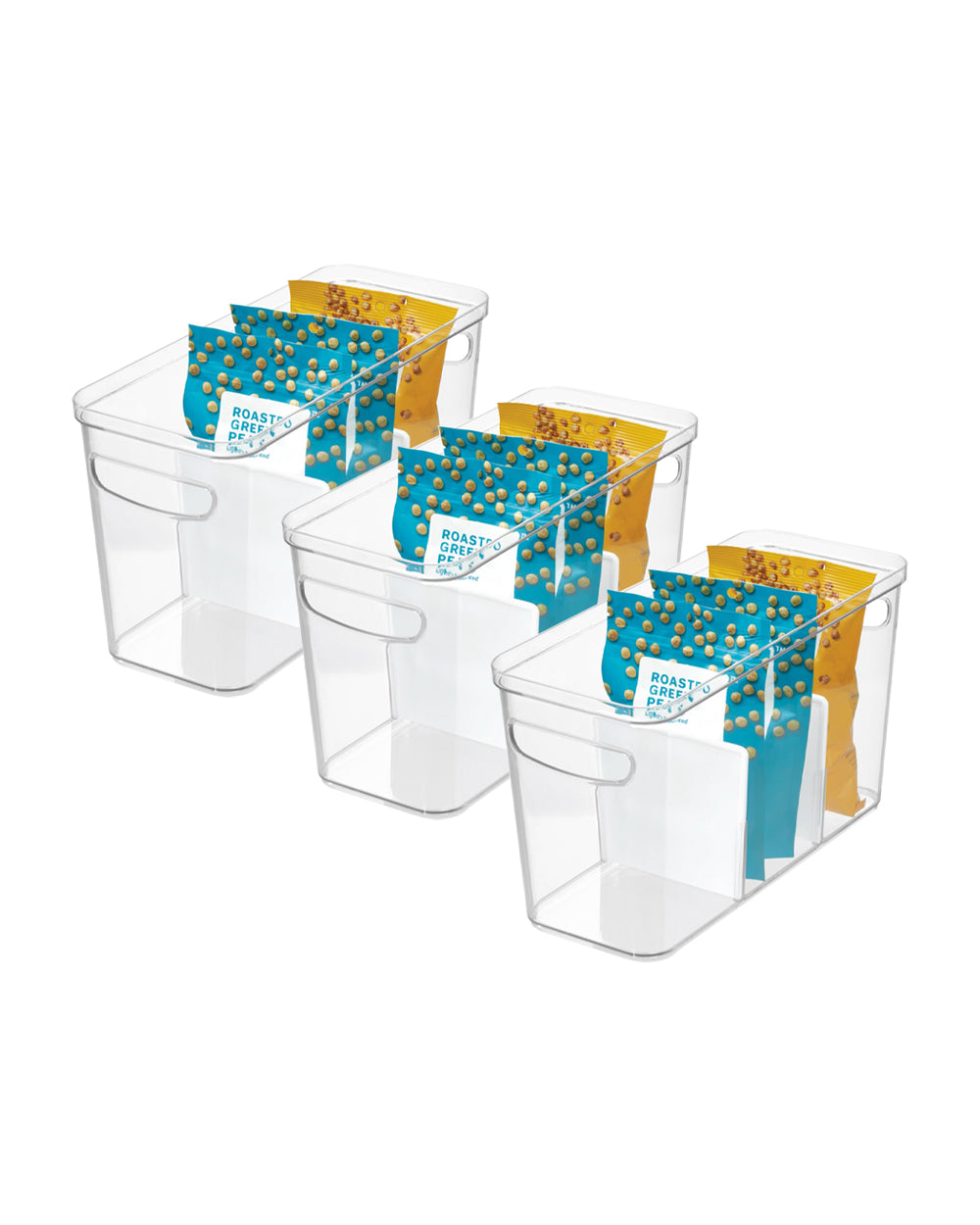 Interdesign Crisp Divided Bin 6 x 14 x 8 inch Set of 3 Pieces