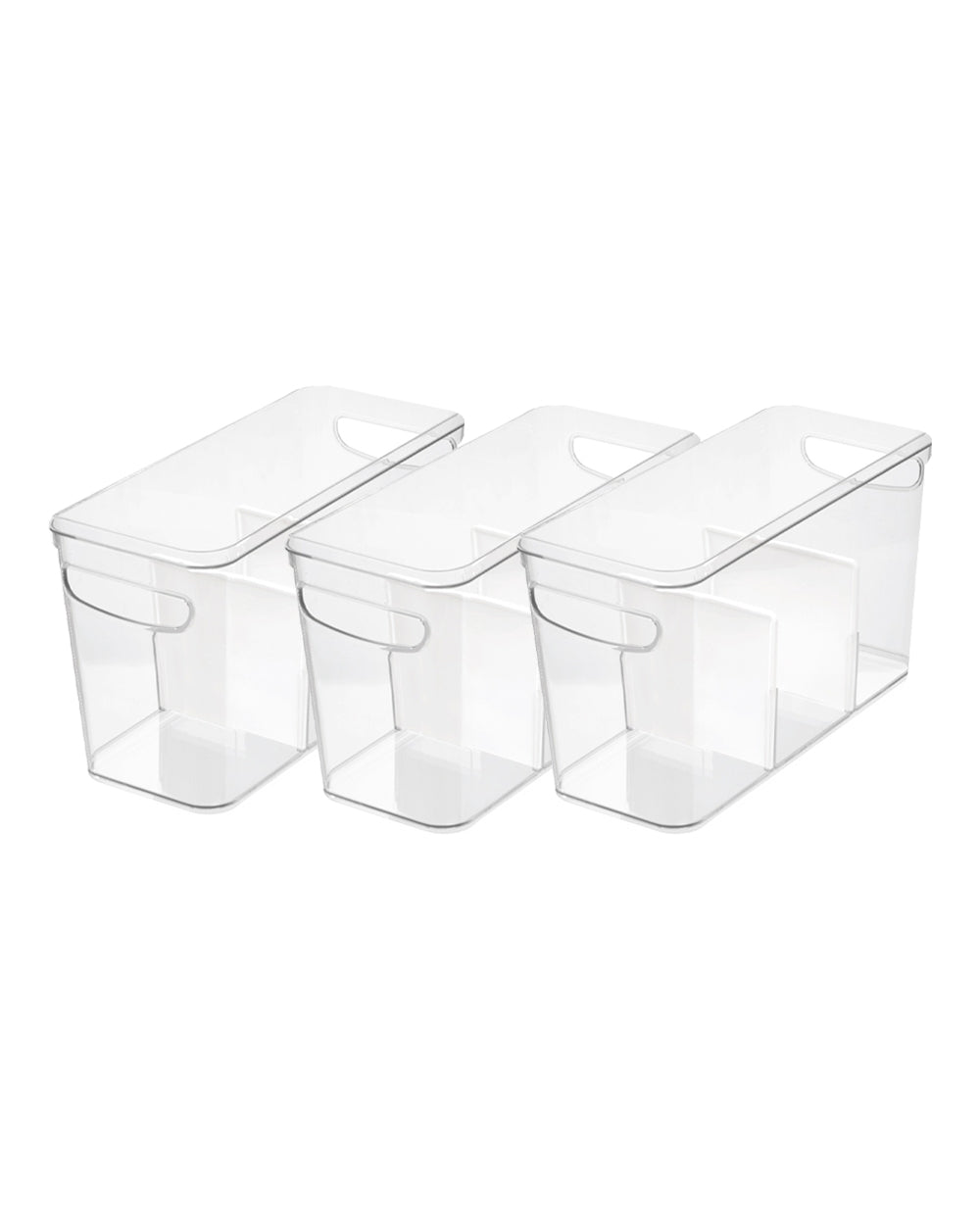 Interdesign Crisp Divided Bin 6 x 14 x 8 inch Set of 3 Pieces