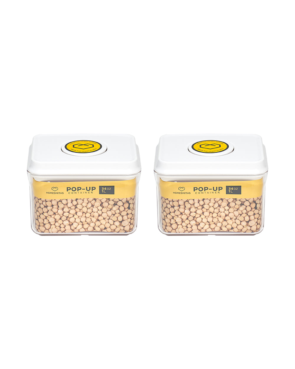 Homesmiths Pop-up 1 Liter Rectangle Food Container Set of 2