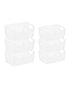 Homesmiths Storage Box 3 Pieces Small & 3 Pieces Medium Set Clear