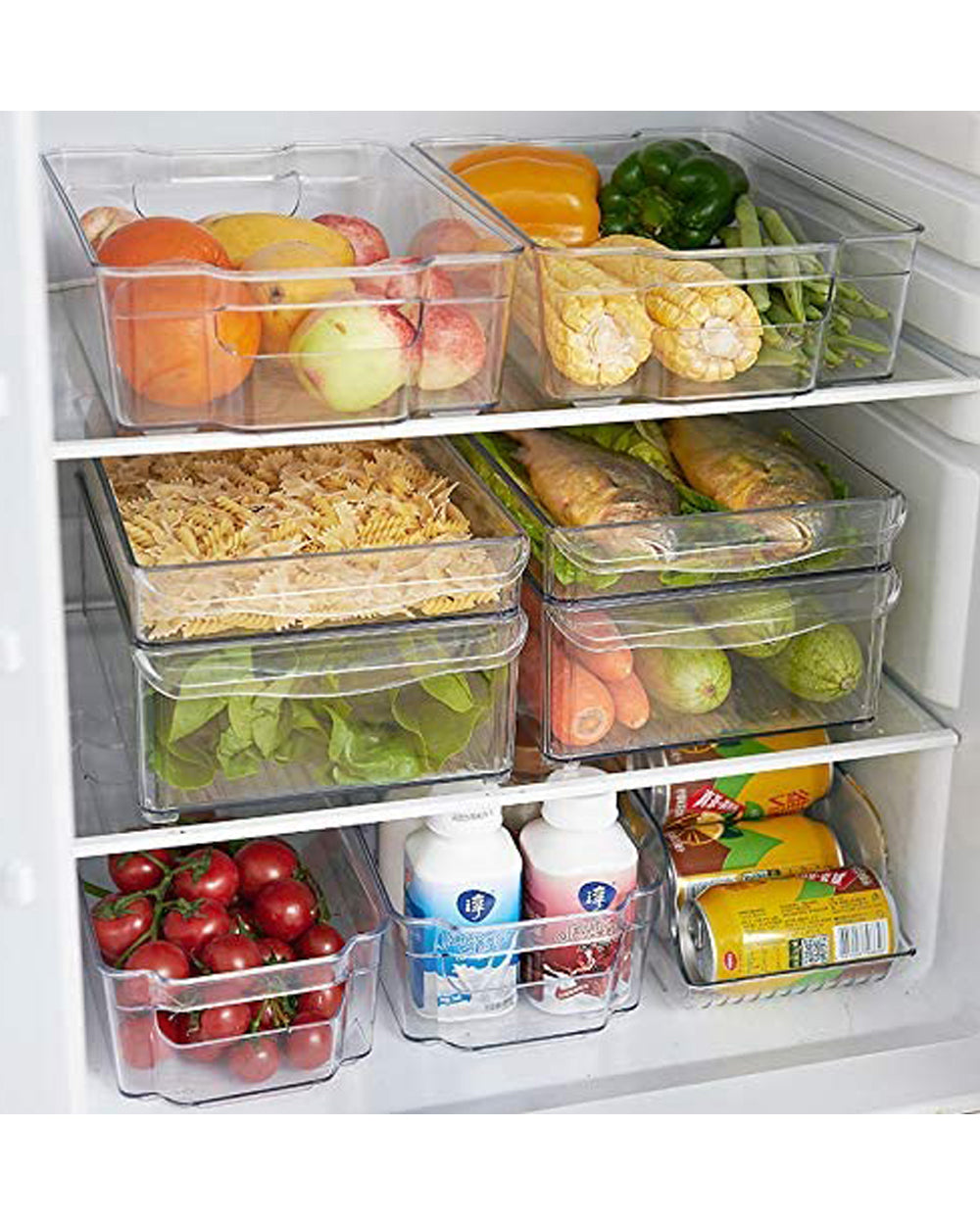 Homesmiths Fridge Bin Small 32 x 15.5 x 9 cm Set of 3