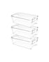 Homesmiths Fridge Bin Small 32 x 15.5 x 9 cm Set of 3