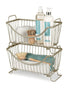 Spectrum Ashley Stacking Basket Satin Nickel Small