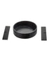 The Home Edit Divided Turntable with Removable Divider 12 inch Matte Black