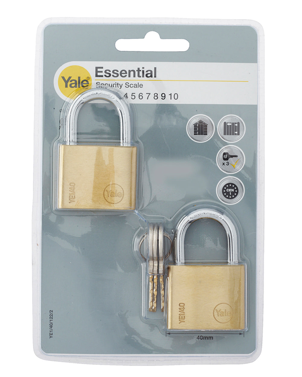 Yale Brass Padlock 40mm