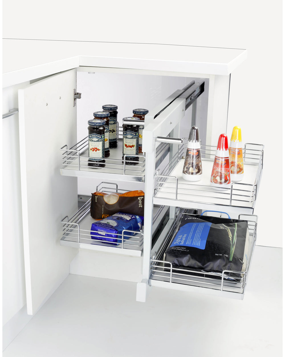 Tansel Corner Hand 4 Pull Out Drawers 765 x 200 x 760 mm