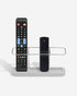 Stackers 3 Section Remote Control Holder Pebble Grey & Chrome