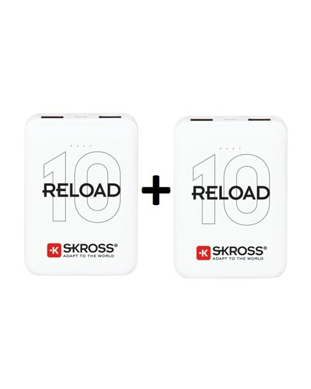 SKROSS Reload 10 Power Bank Compact & Sleek 10000mAh Pack of 2